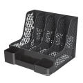 Comix Multifunctional Magazine File Holder 4 Lattices Desk Organizer Standard Organizer Box